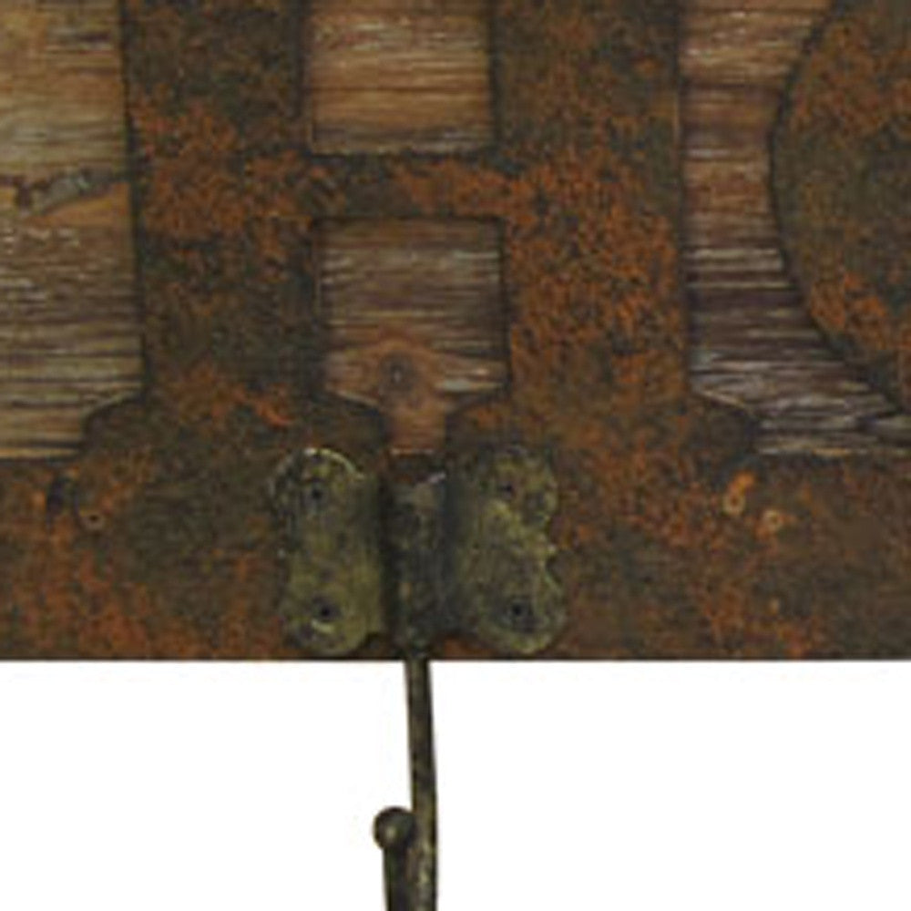 20" X 23" X 5" Brown Wooden  Plaque-4