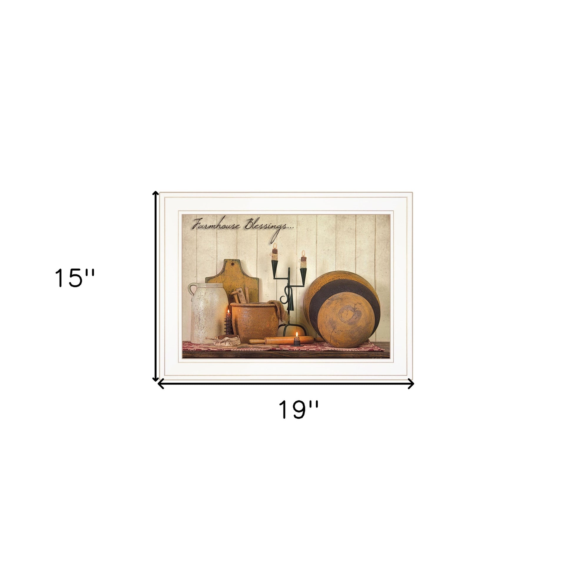 Farmhouse Blessings 2 White Framed Print Kitchen Wall Art-4