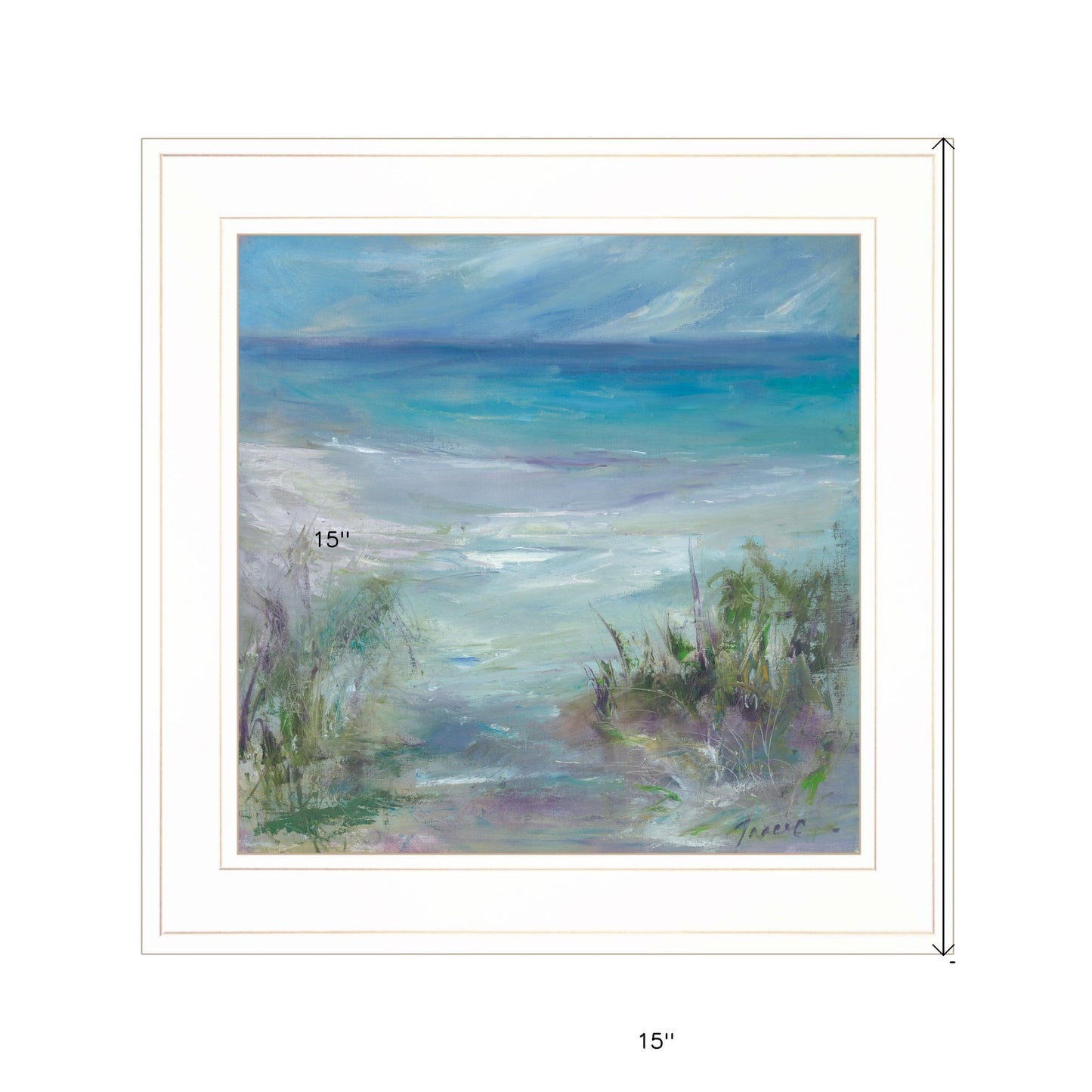 Blue Horizons 2 White Framed Print Wall Art-4