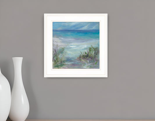 Blue Horizons 2 White Framed Print Wall Art-0
