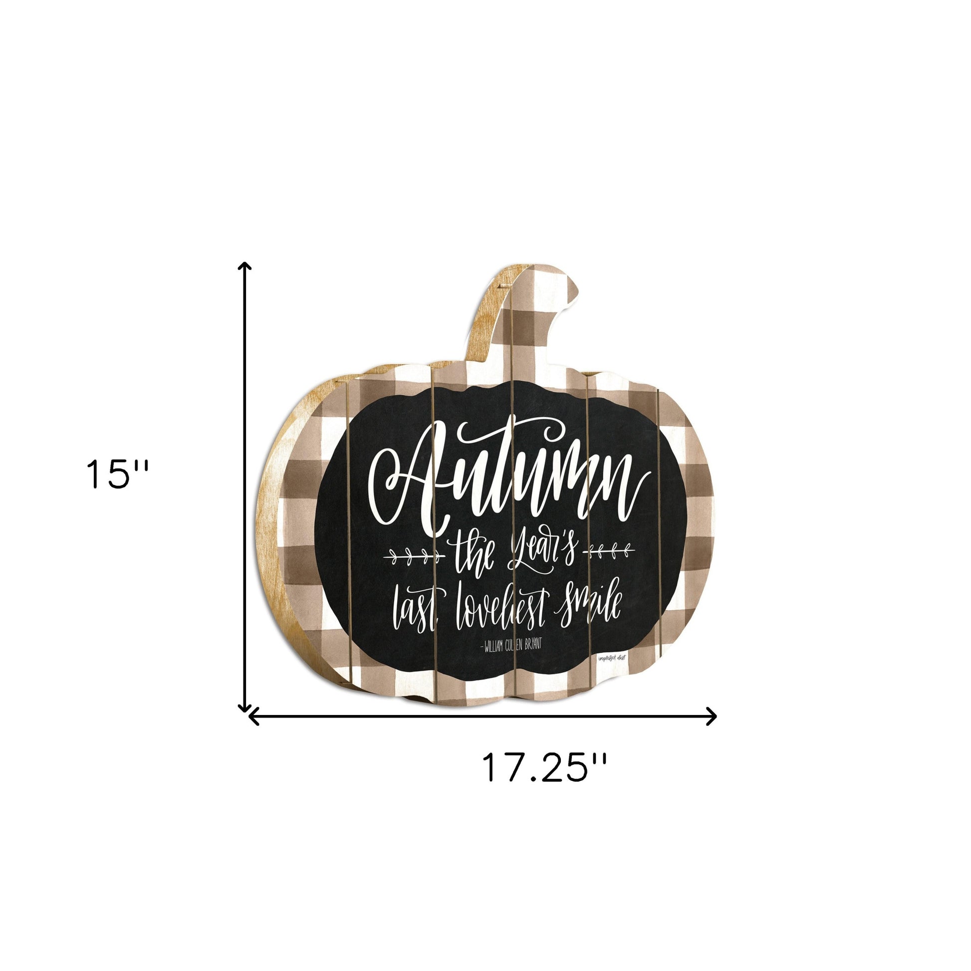 Autumn The Years Last Loveliest Smile Pumpkin Shape Wall Art-3