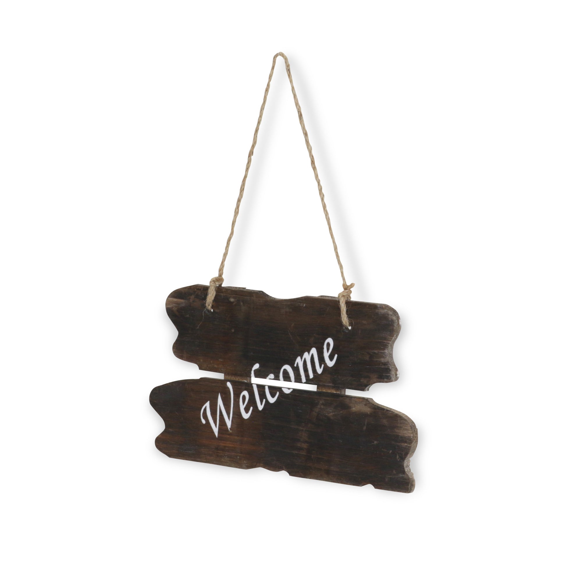 6" X 12" Brown Welcome Wood Wall Decor-3