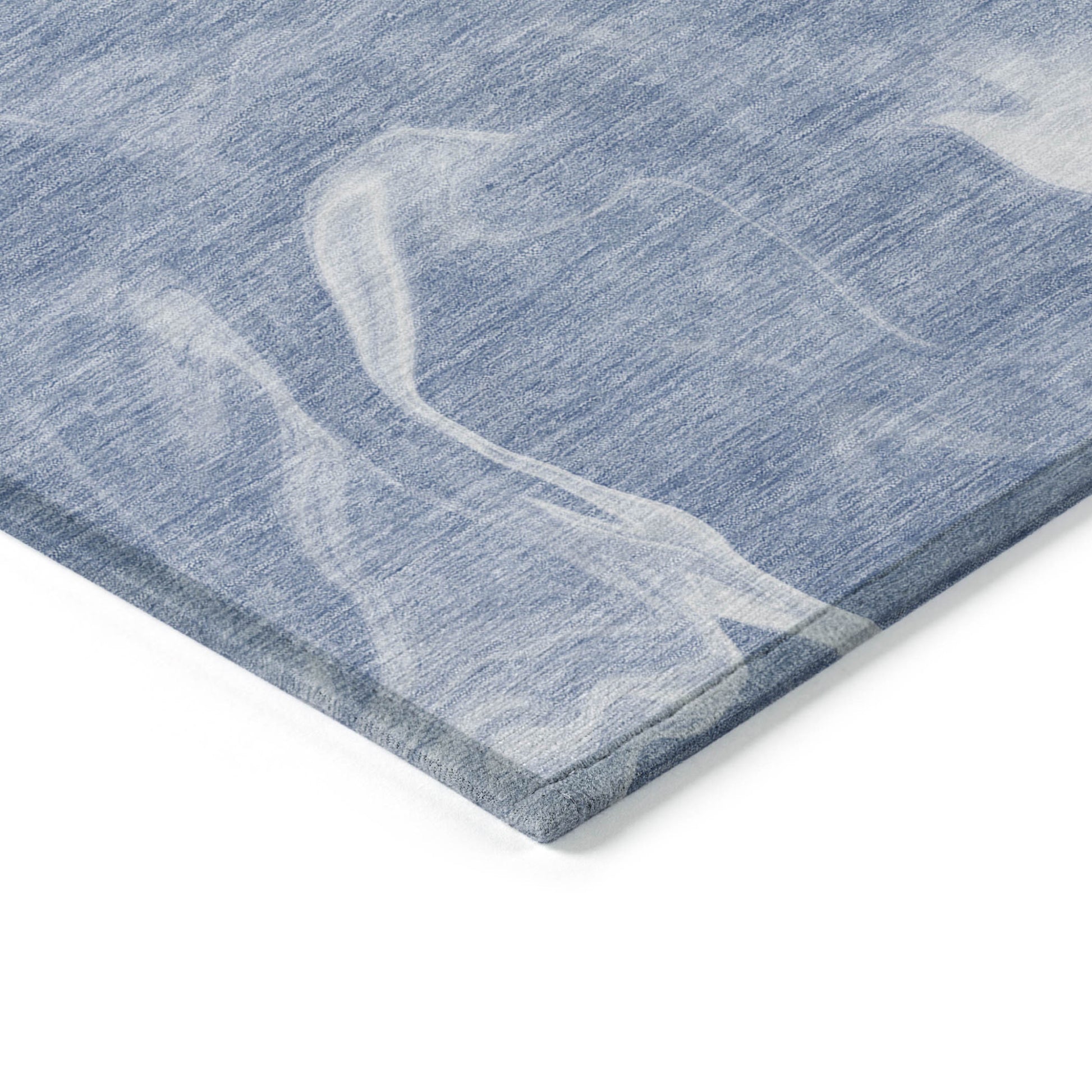8' X 10' Blue And Sky Blue Abstract Washable Indoor Outdoor Area Rug-4