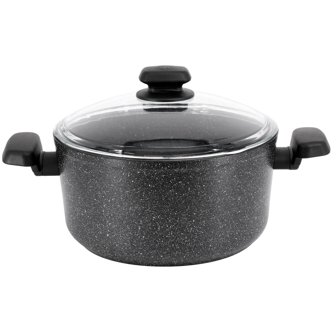 Korkmaz Ornella Non Stick 11 Inch 8 Liter Casserole with Lid in Black-0