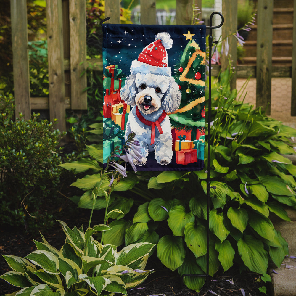Poodle Christmas Garden Flag-1