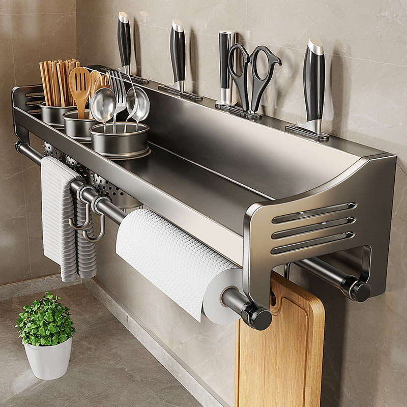 Wall-Mounted Kitchen Stainless Steel Storage Rack-1