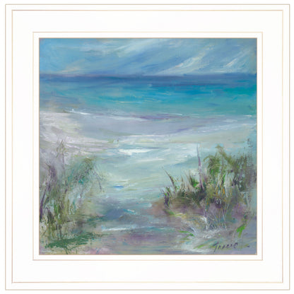 Blue Horizons 2 White Framed Print Wall Art-1