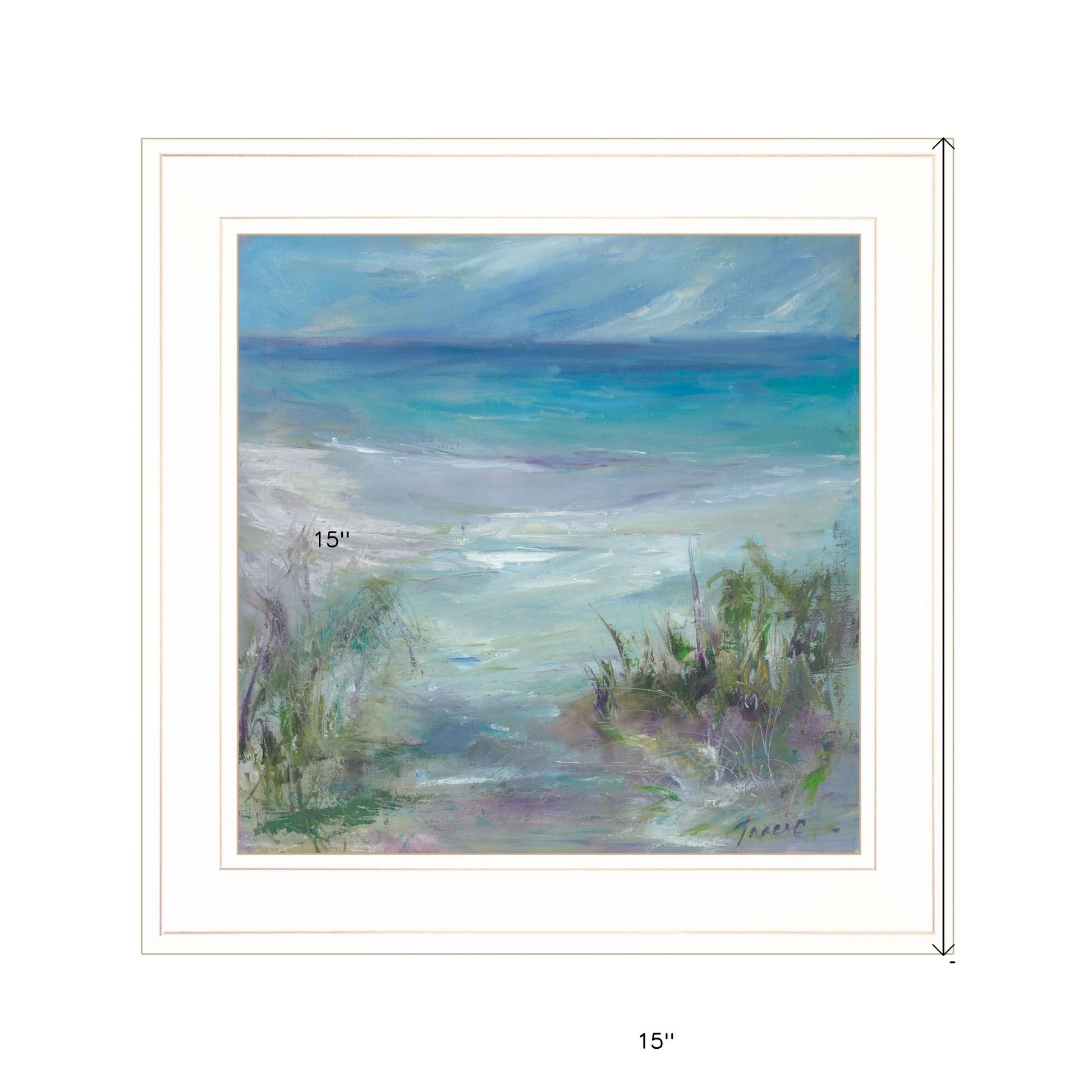 Blue Horizons 2 White Framed Print Wall Art-4