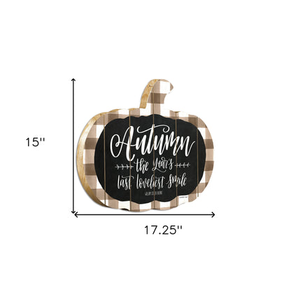 Autumn The Years Last Loveliest Smile Pumpkin Shape Wall Art-3