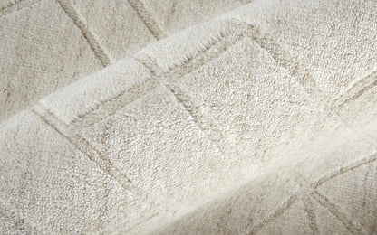 12' X 15' Ivory And Gray Striped Hand Woven Area Rug-8