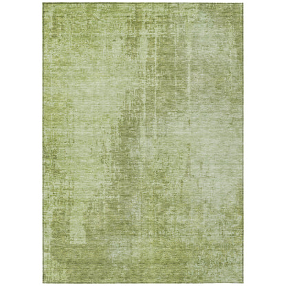 3' X 5' Sage And Green Abstract Washable Indoor Outdoor Area Rug